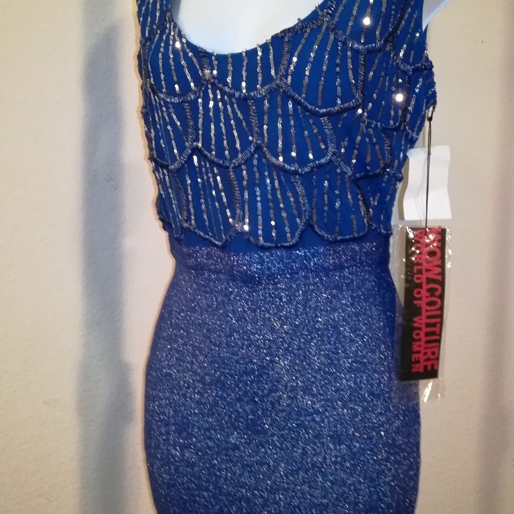 Wow Culture World of Women Blue Sequin Dress